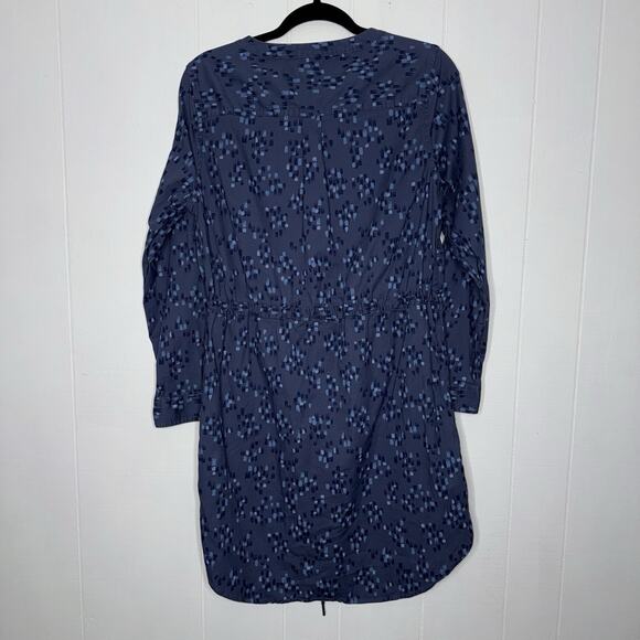L.L. Bean Women’s Cotton Comfort Tencel Dress in Vintage Indigo Brush Print M - Picture 3 of 6